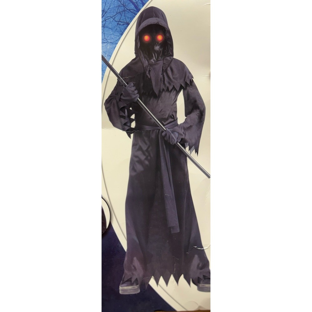 Fade In/Out Black Phantom Costume Complete Child Large 12/14 - Light & Fade Eyes